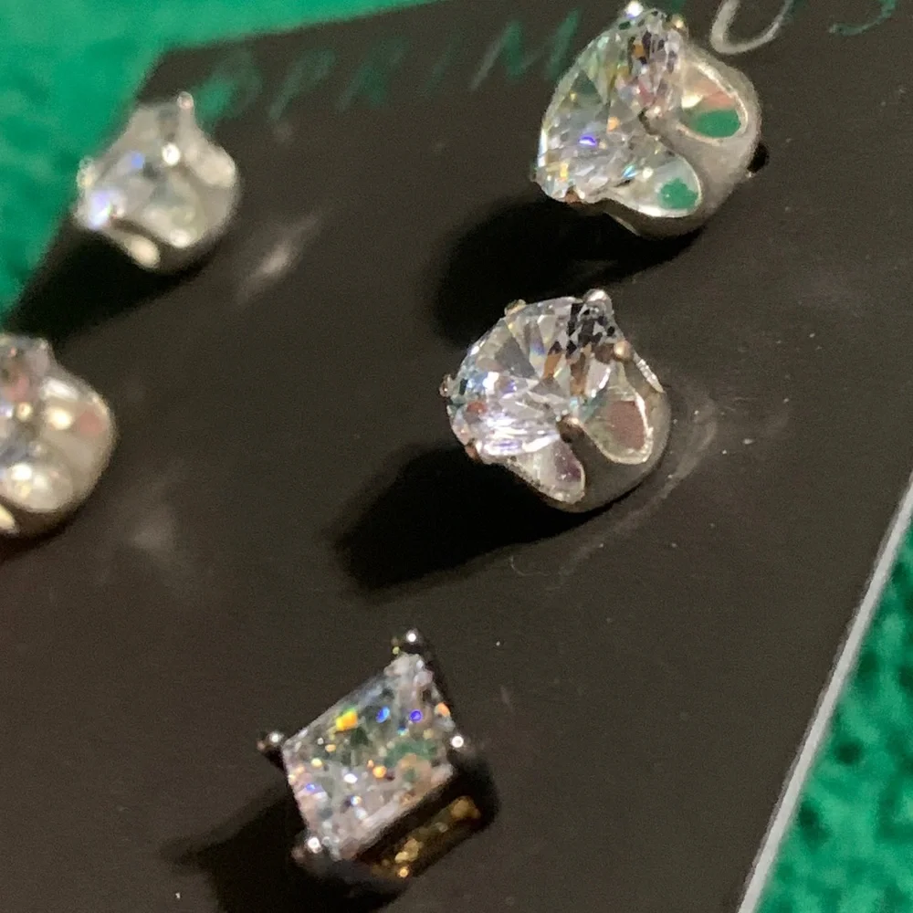 Primrose Sterling Silver Cubic Zirconia Earrings - Silver - Picture 4 of 4